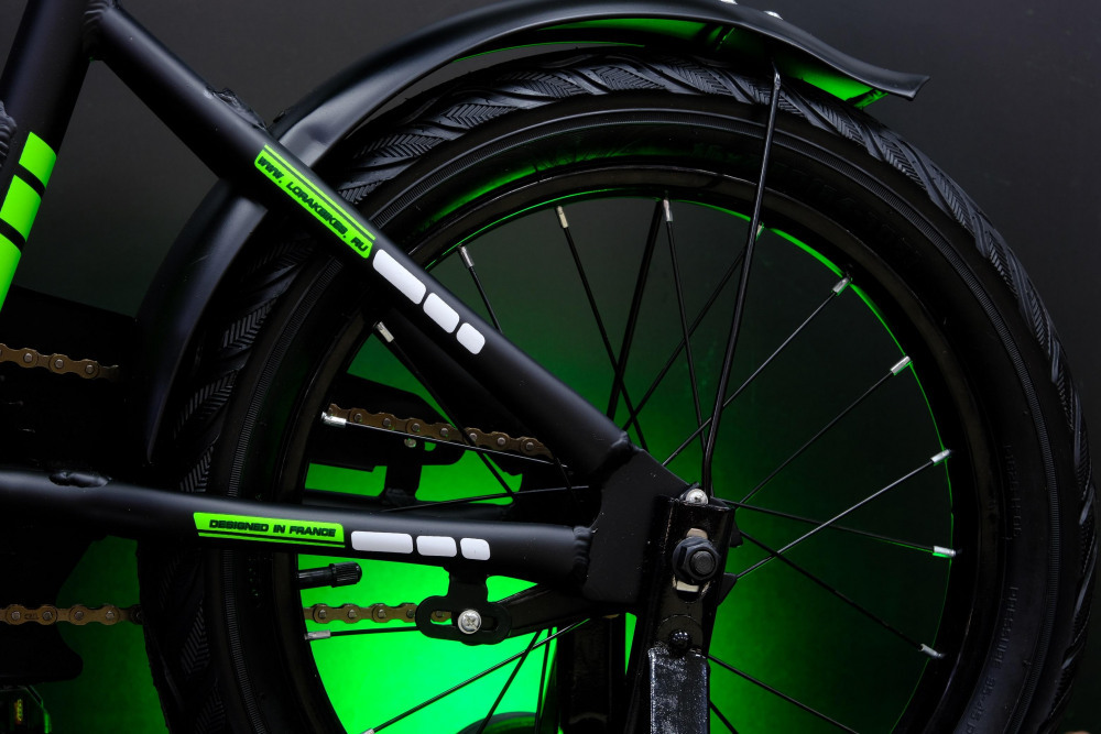 Lorak Junior 14 Boy Матовый Чёрный/Зелёный