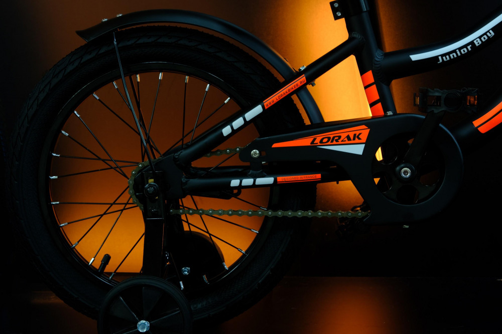 Lorak Junior 14 Boy Матовый Чёрный/Оранжевый
