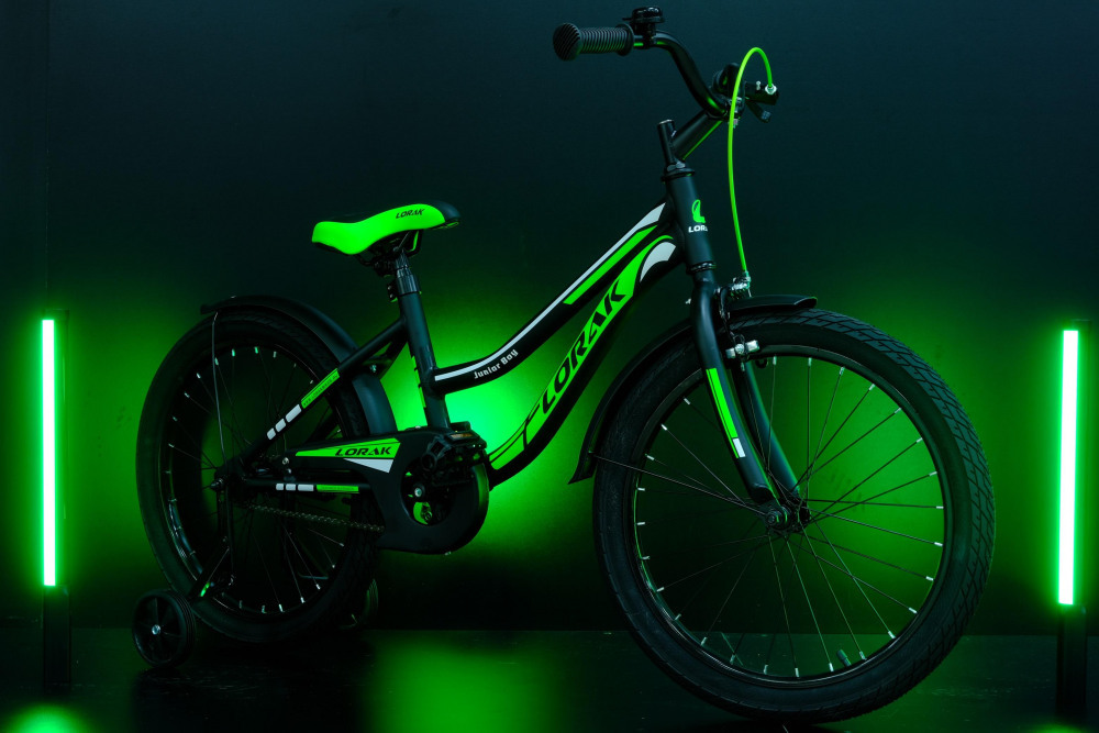 Lorak Junior 20 Boy Матовый Чёрный/Зелёный